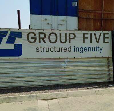 Group Five site signage on a Boliville project