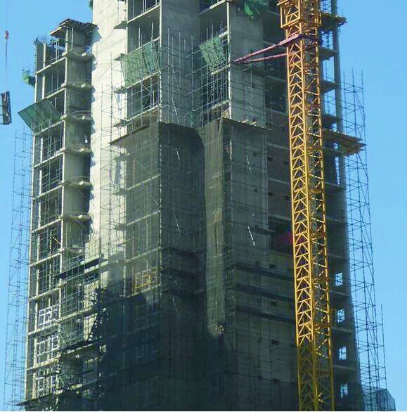 iTowers facade close-up during construction